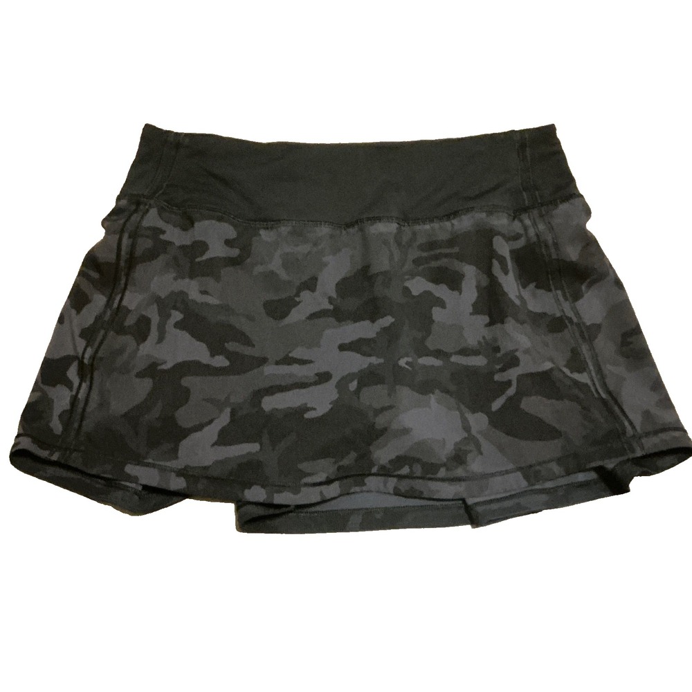 Lululemon Pace Rival Skirt Camo Pleated Athletic Tennis Golf Women Size 4 - 26"
